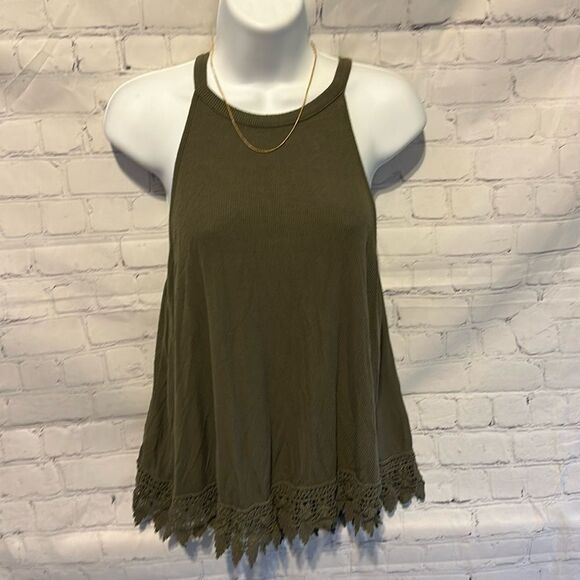 pinque Tops - Pinque Olive Green Summer Tank Top Woman’s size Large